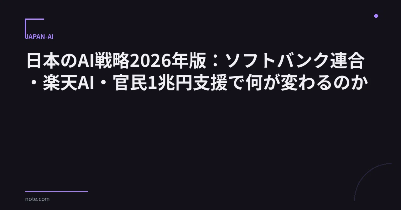 Japan's AI Strategy 2026 Edition: What Changes with the SoftBank ...