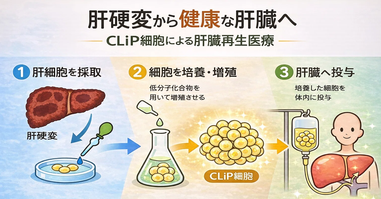 肝移植に代わる新たな選択肢に?「肝細胞を若返らせる」肝臓再生治療で