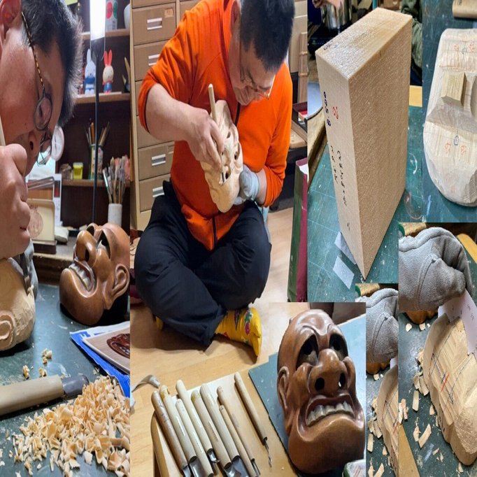 狂言面作品展まで二週間を切りましてござる｜けんすけ福のかみ