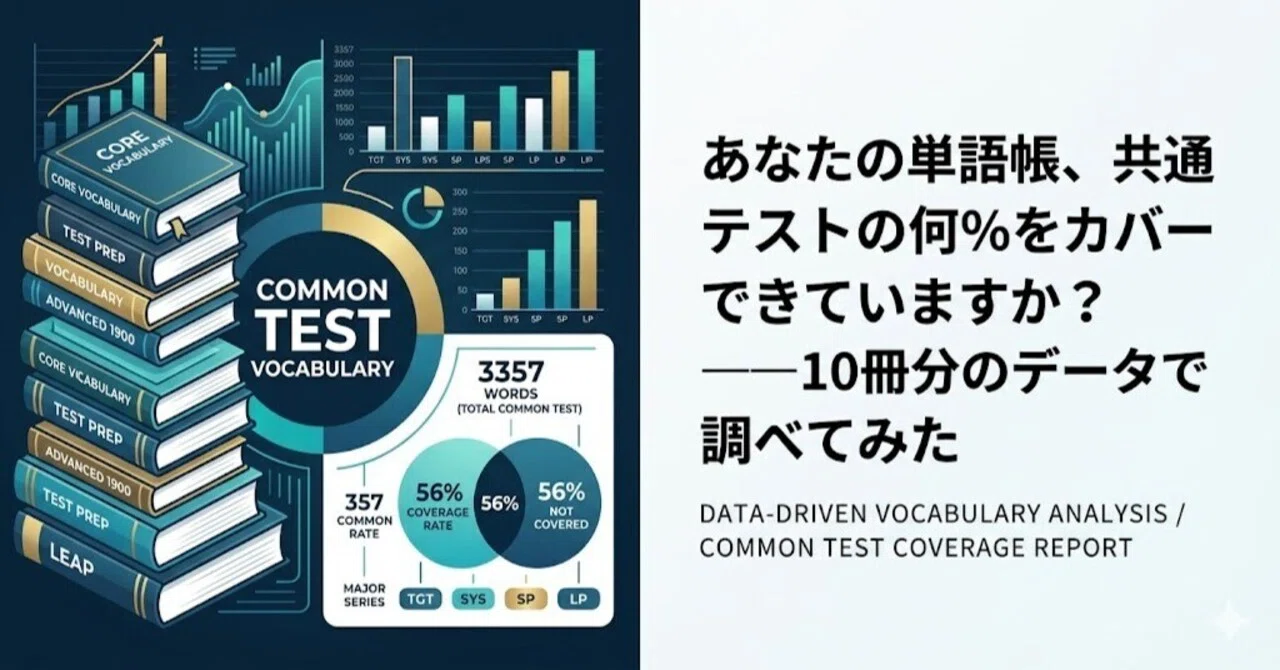 あなたの単語帳、共通テストの何%をカバーできていますか？——10冊分の