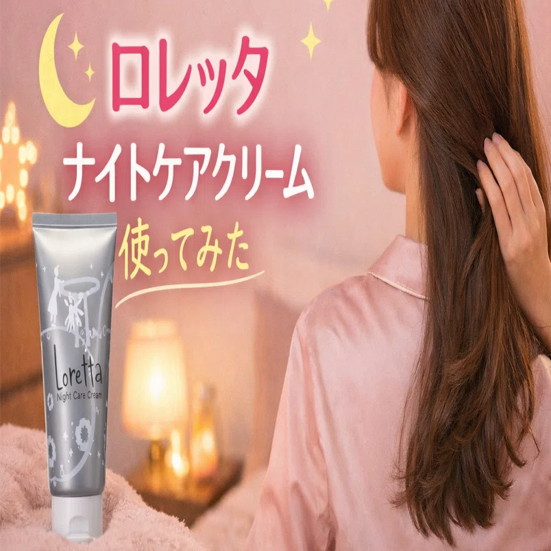 MIKI　ロレッタ　オイル　ナイトケアクリーム 朝の髪が変わった。ロレッタ ナイトケアクリームを使ってみた｜えこご