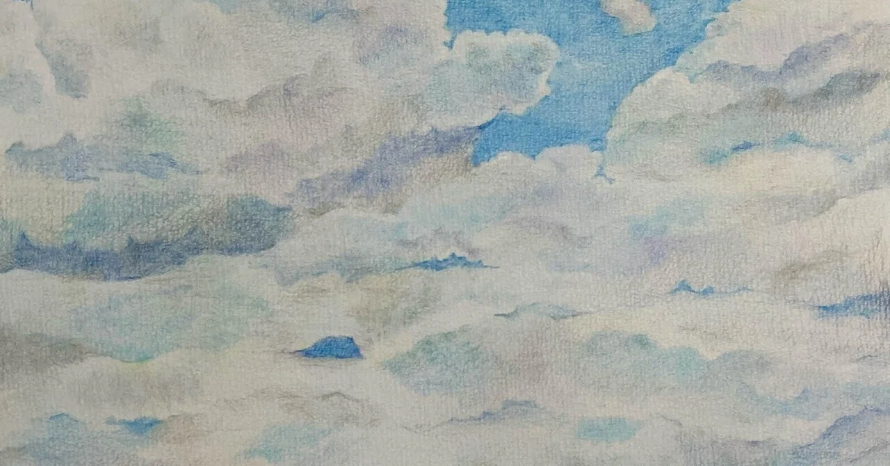 空 色鉛筆画｜ぎんなん