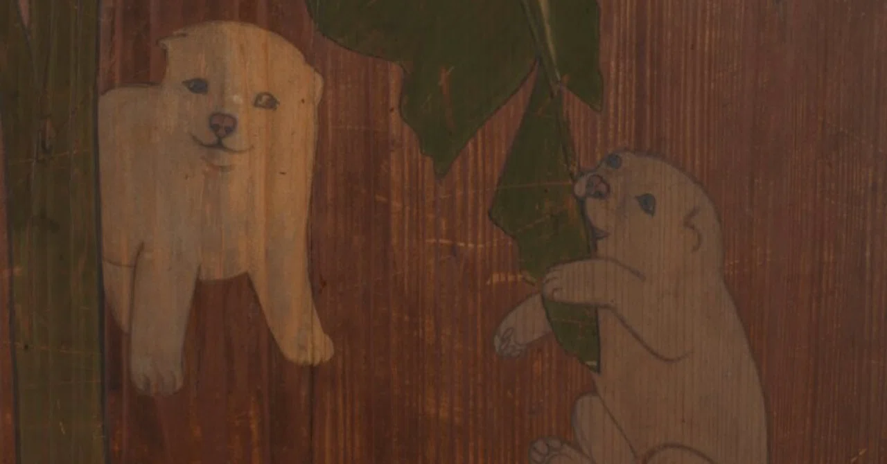 円山応挙の子犬に新作例 相国寺開山堂杉戸絵ー研究余芳｜長夜