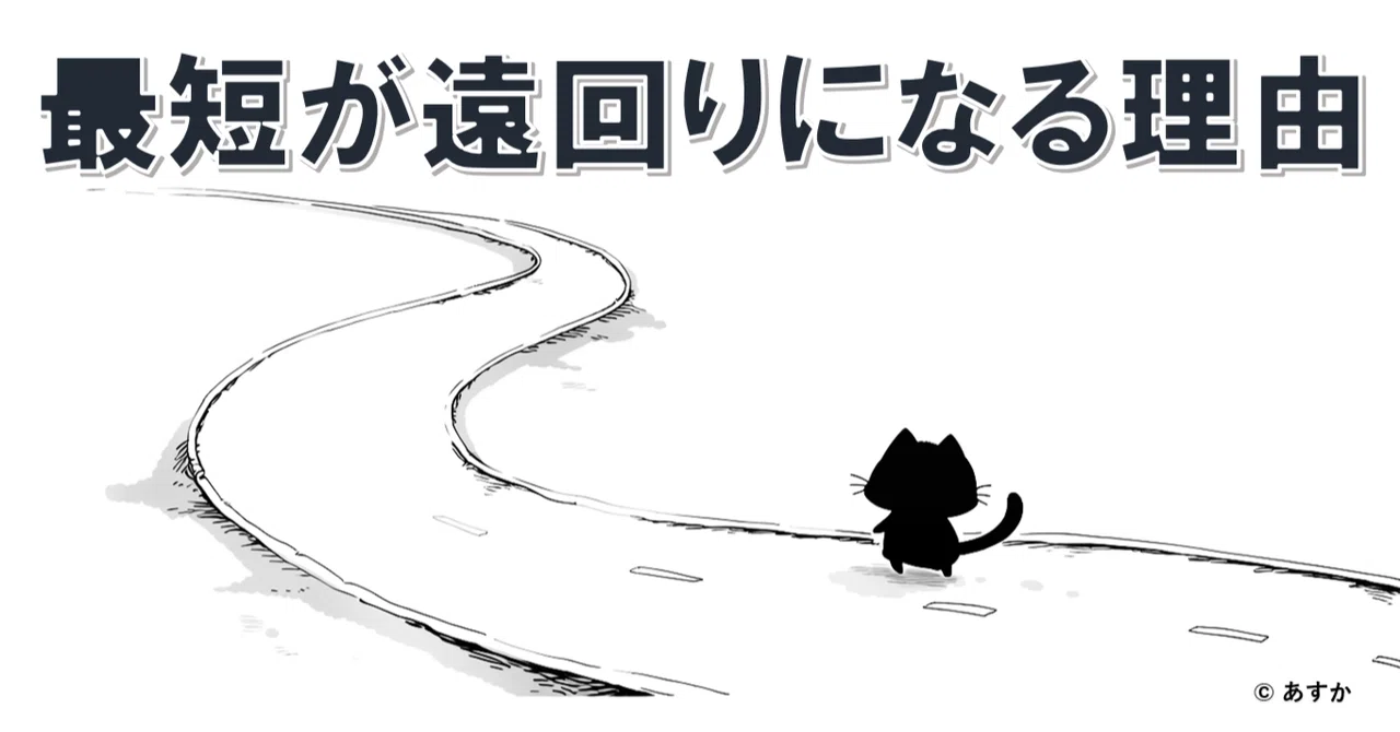 The path that looks like a detour might actually be the shortest route ...