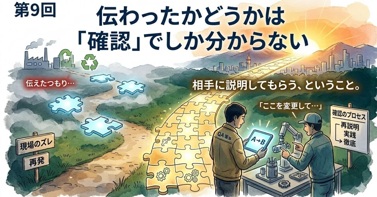 第9回伝わったかどうかは「確認」でしか分からない もしも製造業の品質