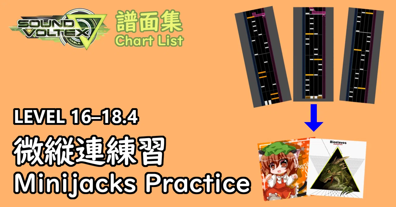 SDVX譜面集】微縦連練習 / Minijacks Practice (Lv16–18.4)｜Sp3000の