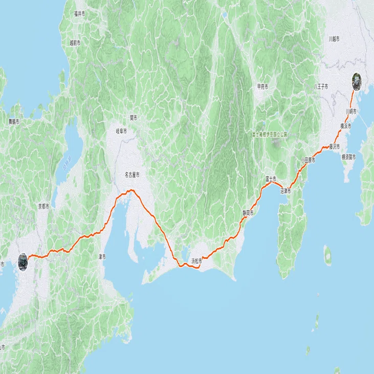 大阪東京キャノンボール 記録（23時間34分）｜蓮小路エニまろ