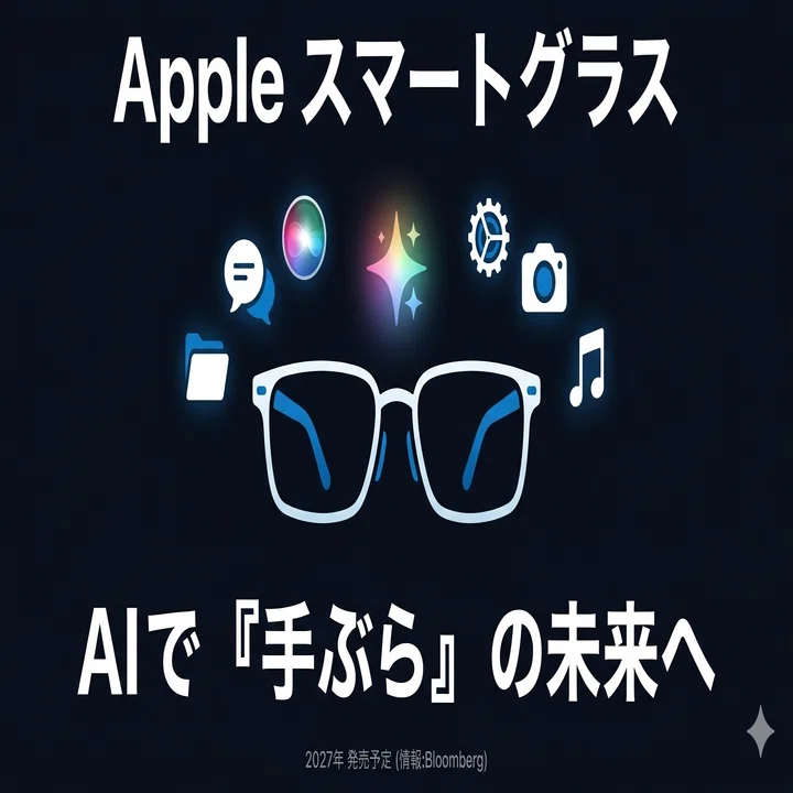 Appleスマートグラス参入！Meta対抗の最新AI機能とは｜Toshiki｜AI速報ラボ