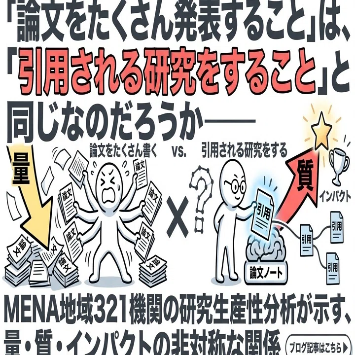20260410] 「論文をたくさん発表すること」は、「引用される研究をする