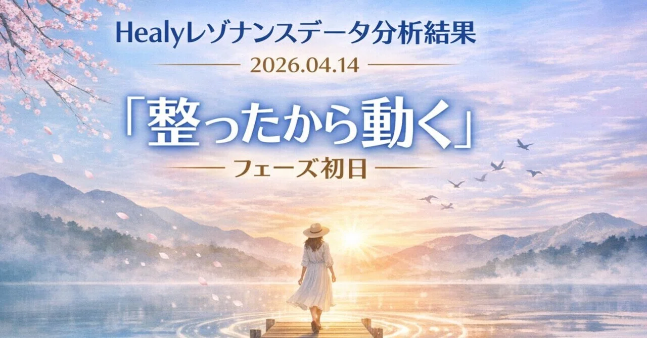 本日のHealyレゾナンスデータ分析結果20260414―「整ったから動く
