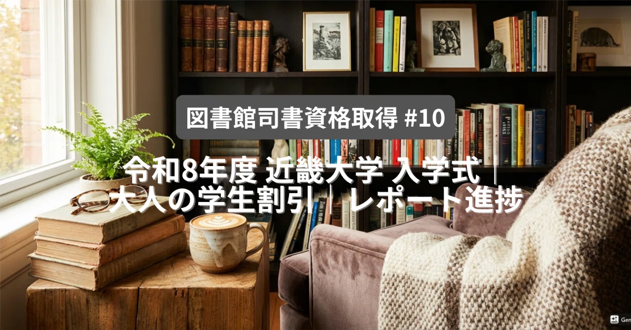 図書館司書資格取得 #10】令和8年度 近畿大学 入学式│大人の学生割引