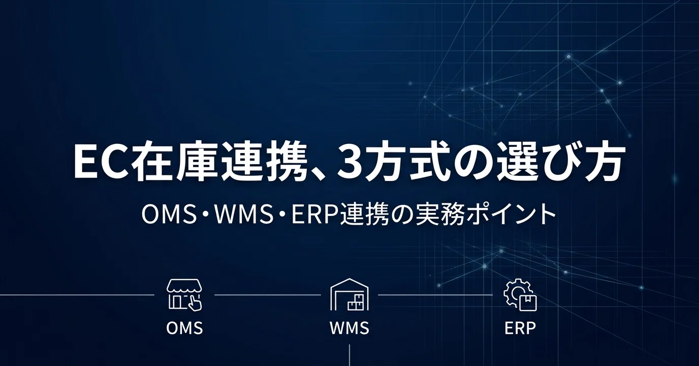 ECサイトの在庫管理と基幹システム連携｜3方式の選び方と設計の実務 