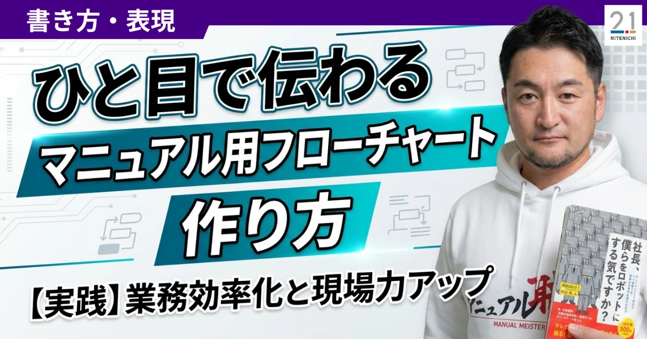 複雑な業務もひと目で伝わる。マニュアル用フローチャートの作り方