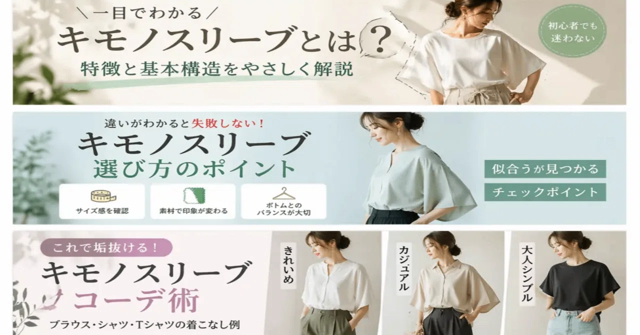 キモノスリーブとは何か一目でわかる特徴と失敗しない選び方｜kimono-kirei