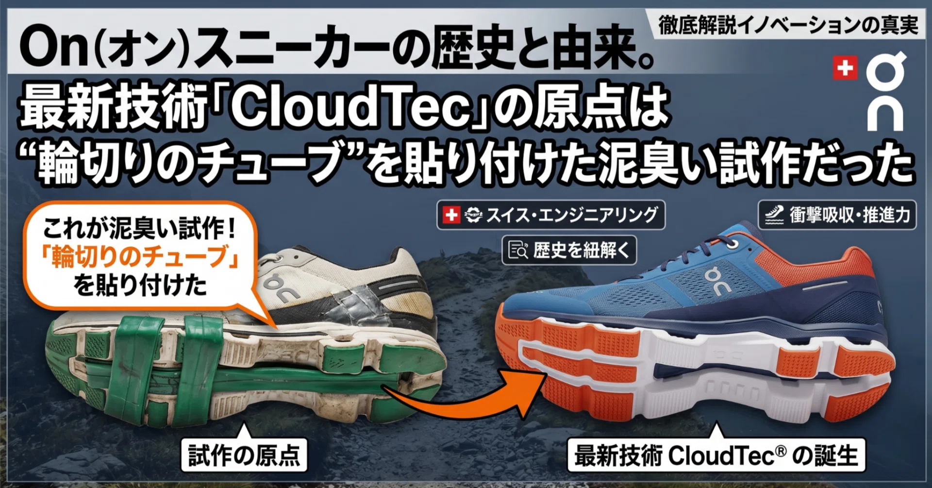 On（オン）スニーカーの歴史と由来。最新技術「CloudTec」の原点は
