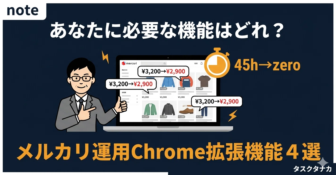 メルカリ運用の効率化に使えるChrome拡張機能おすすめ4選【2026年最新 