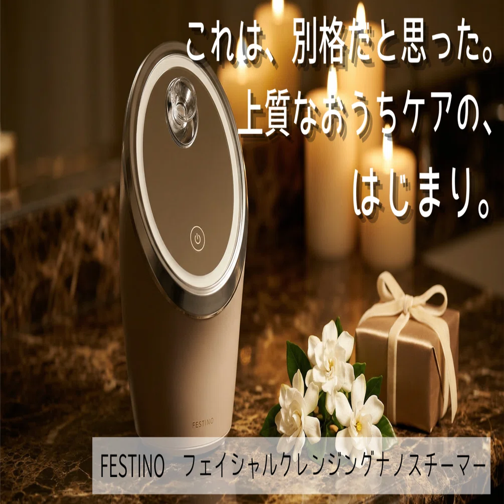 新品 FESTINO フェイシャル クレンジング ナノスチーマー フェスティノ 