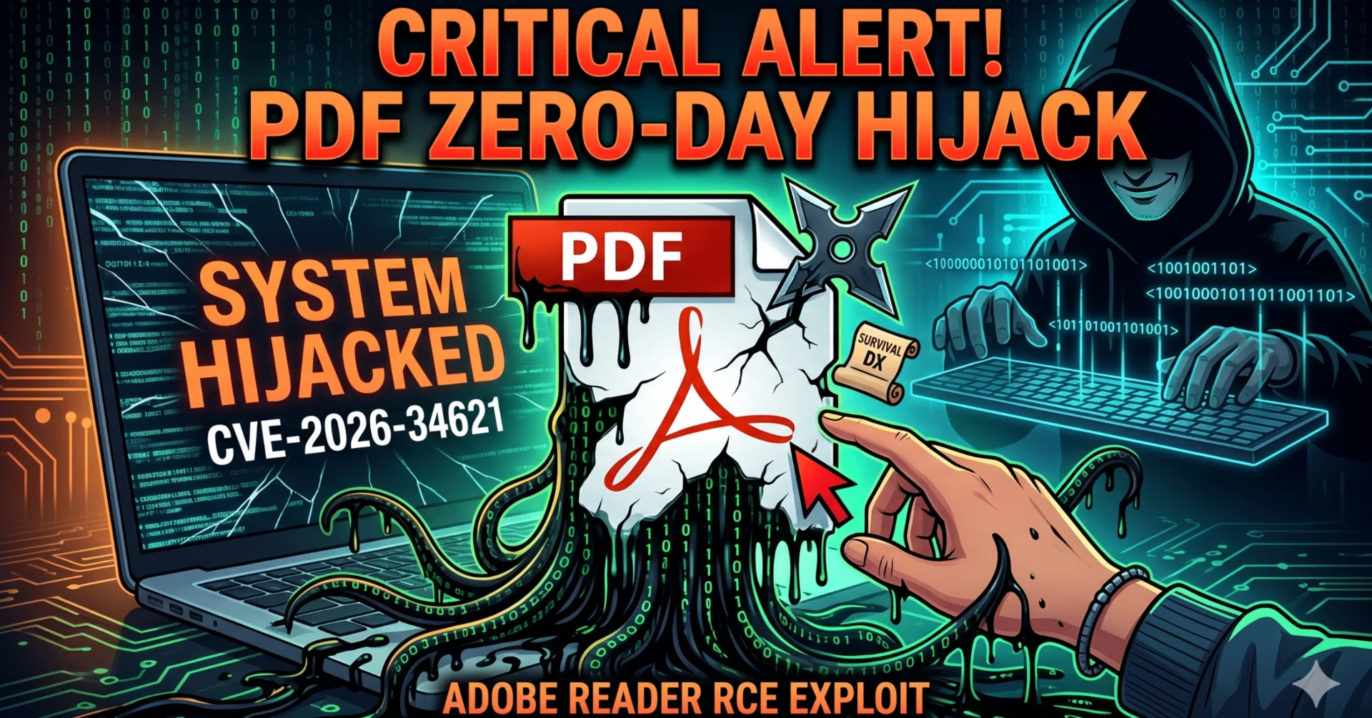 緊急警告】「PDFを開くだけでPCが乗っ取られる」Adobe Readerの