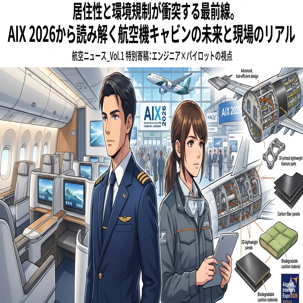 居住性と環境規制が衝突する最前線。AIX 2026から読み解く航空機