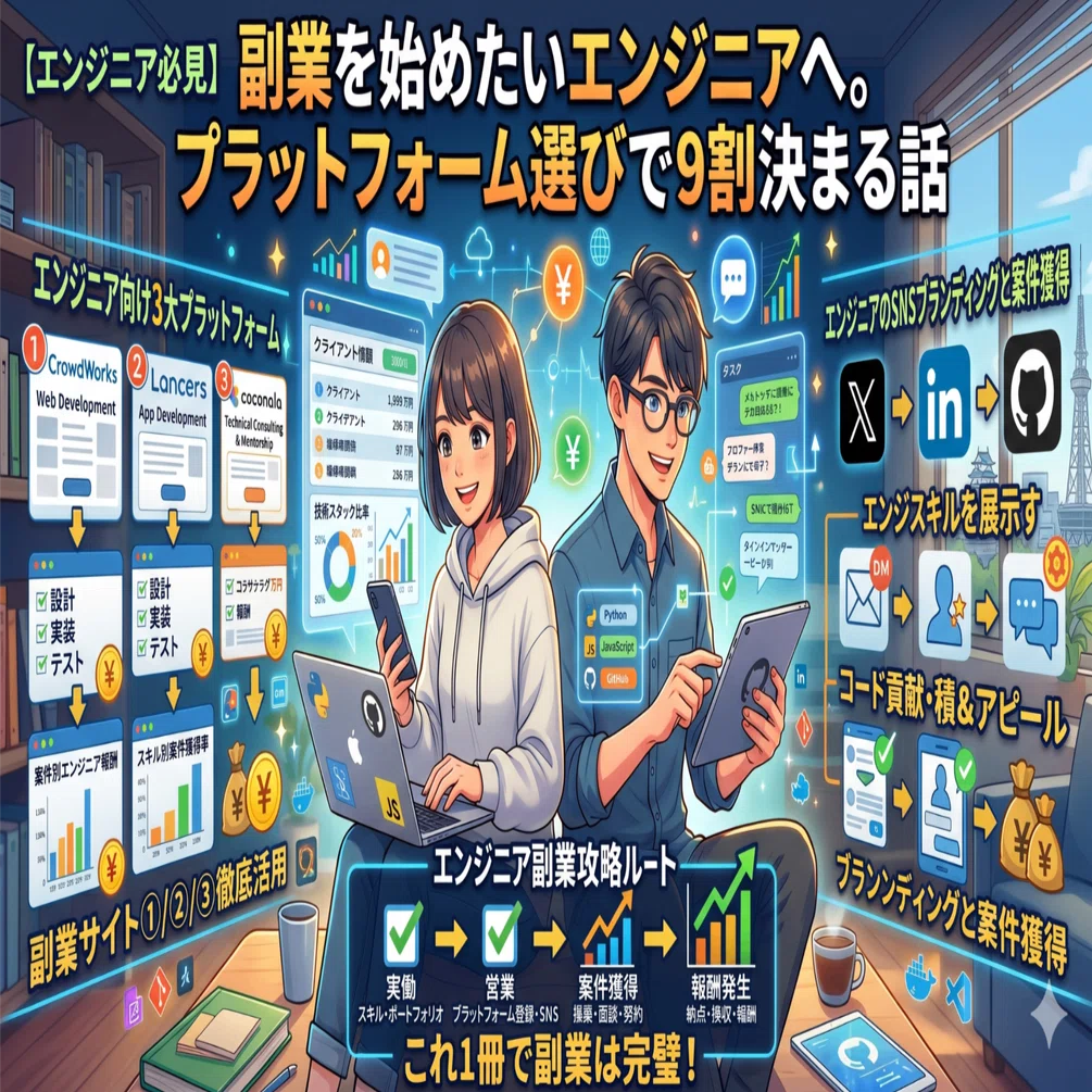 副業を始めたいエンジニアへ。プラットフォーム選びで9割決まる話｜kenta