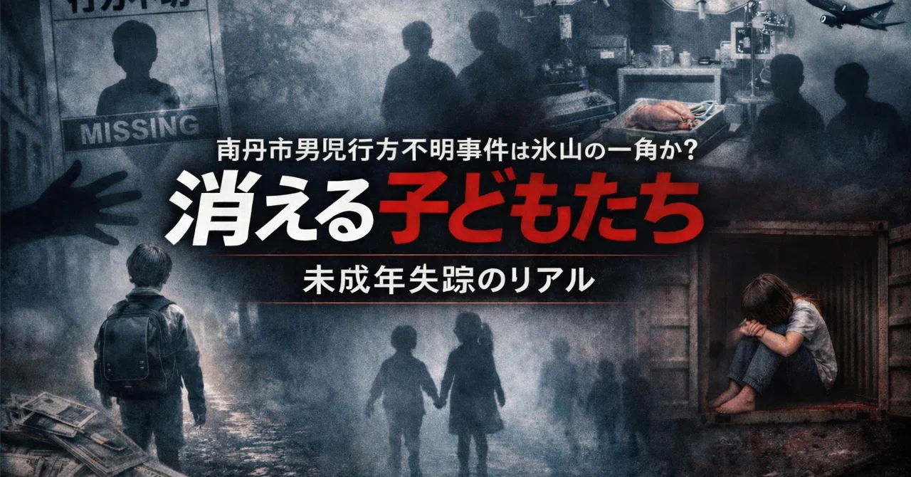 日本で“消える子どもたち”──南丹市の行方不明事件から見える、未成年失踪のリアルと闇。｜カトラス・映画と物語が好きな人/Webライター小説家