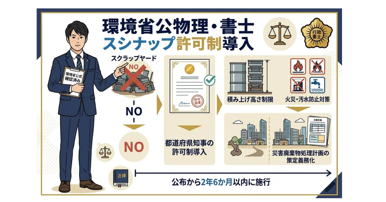 スクラップヤードに許可制導入へ—廃棄物処理法改正案が閣議決定｜行政