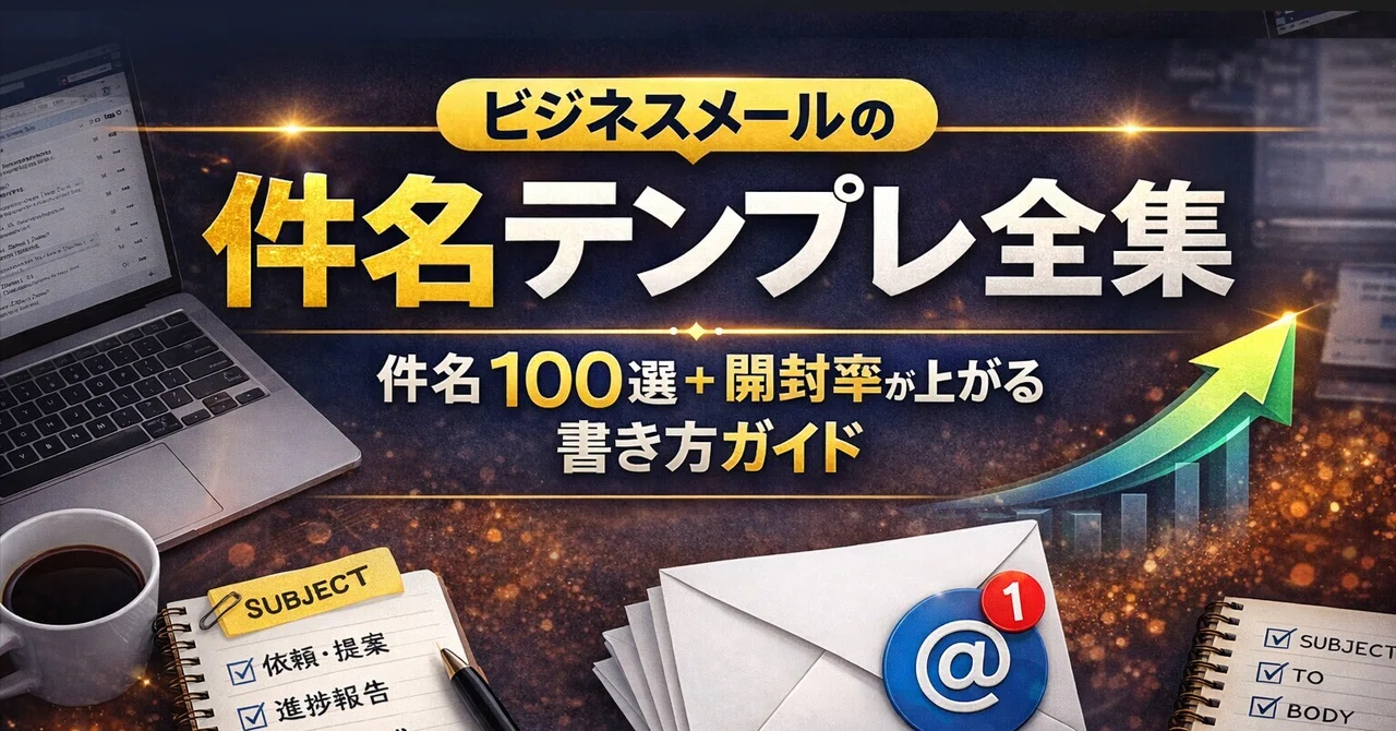 件名テンプレ完全集｜ビジネスメールの件名100選＋開封率が上がる書き方ガイド