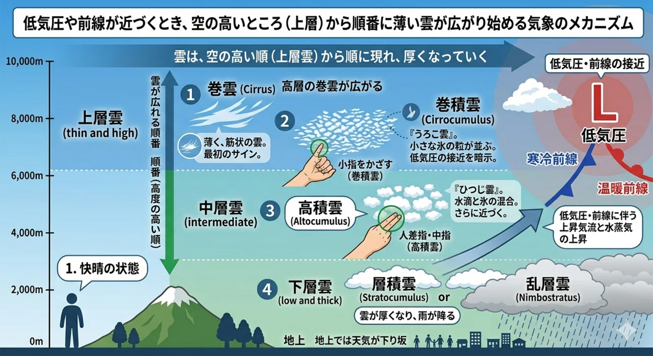 空に広がる「魚の群れ」の正体。うろこ雲とひつじ雲の意外な見分け方