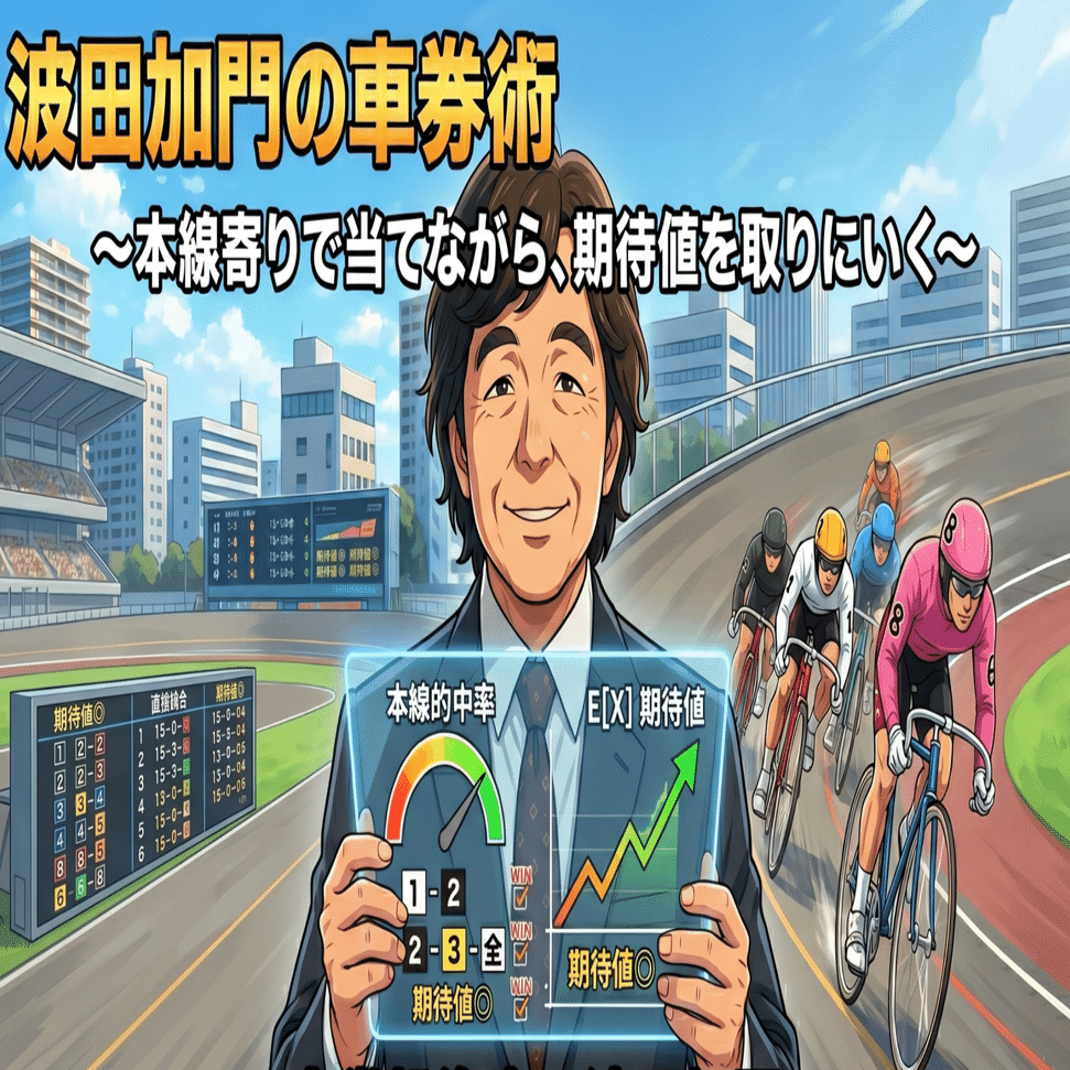 舟券投資家・波田加門が唯一使う車券の買い方～本線寄りで当てながら