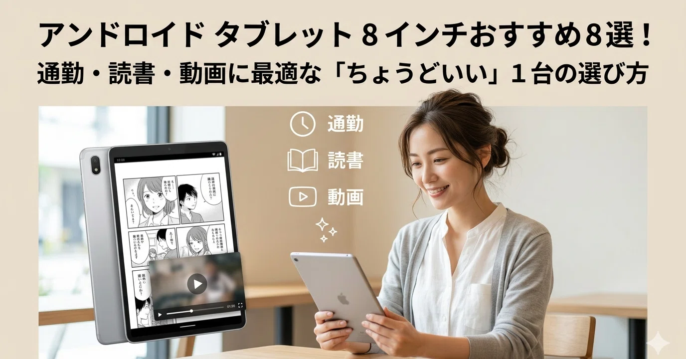 アンドロイド タブレット 8 インチおすすめ8選！通勤・読書・動画に