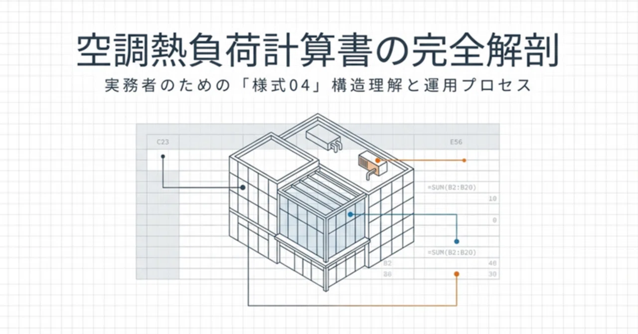 茶本準拠》：空調熱負荷計算書（様式04）の技術的詳述と実務運用ガイド