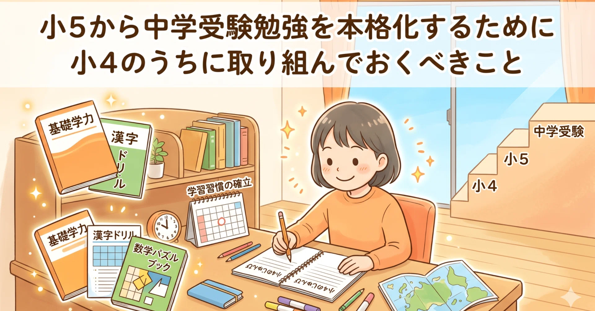 小5から中学受験勉強を本格化するために小4のうちに取り組んでおく