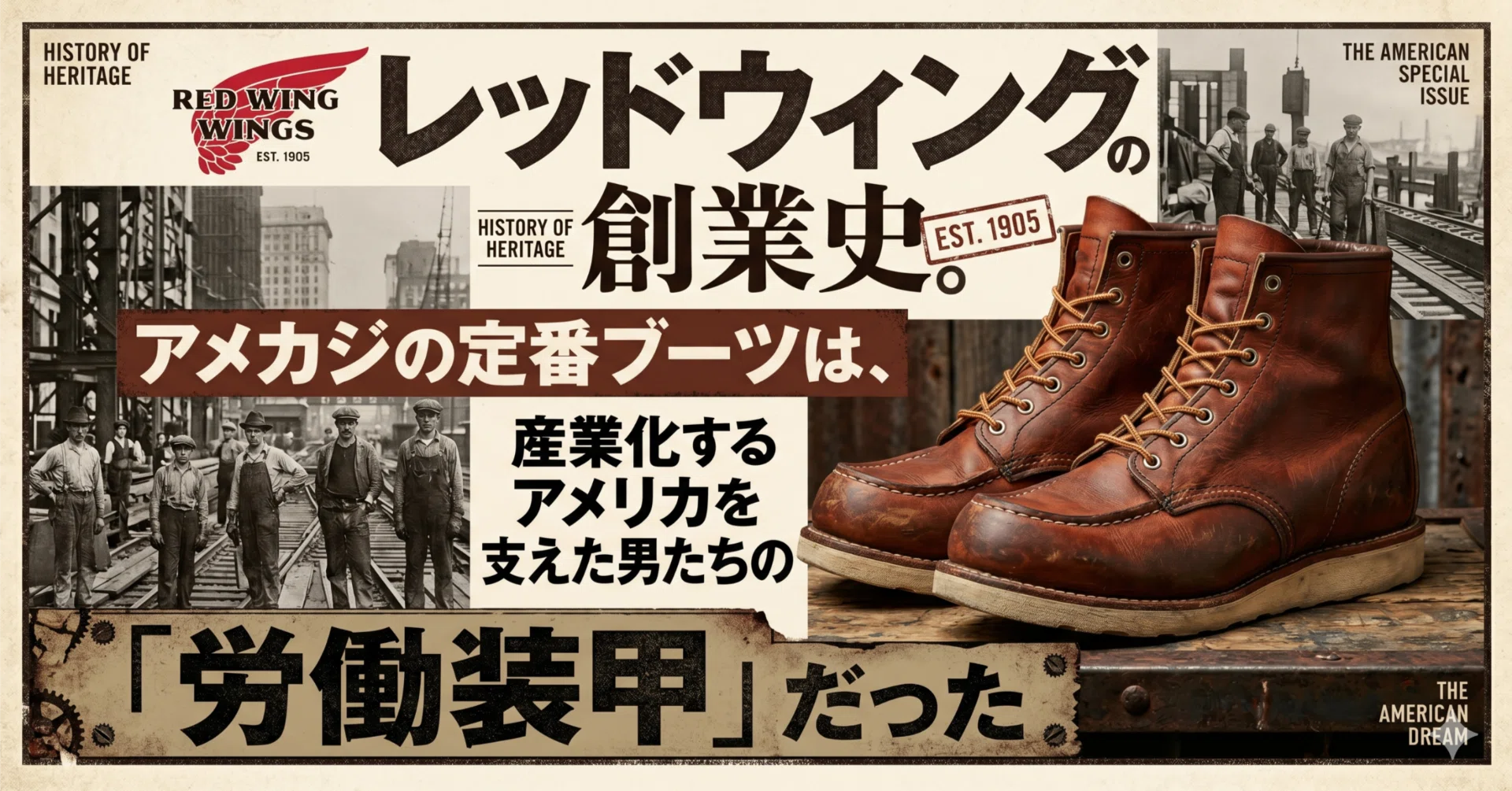 レッドウィングの創業史。アメカジの定番ブーツは、産業化するアメリカ