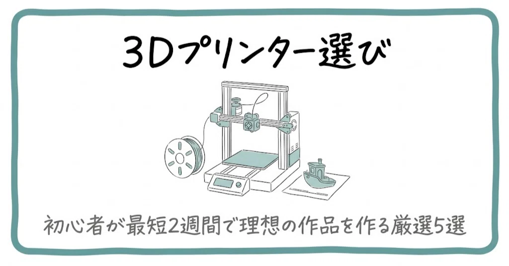 3D プリンター選びで失敗しない！初心者が最短2週間で理想の作品を作る 