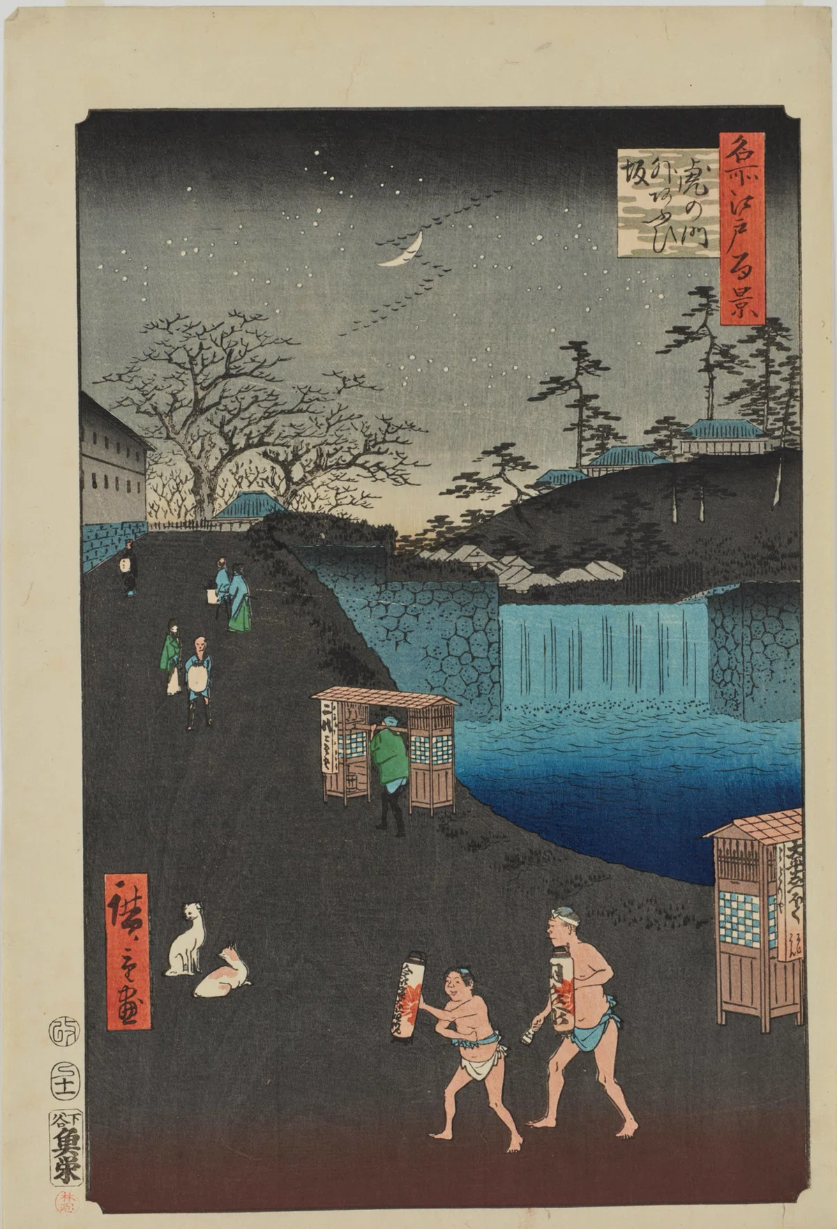 浮世絵で旅する｜江戸の旅【名物】夜を歩く蕎麦売り｜ケリー津々楽