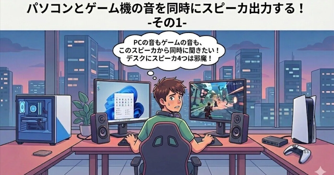 Outputting PC and Game Console Audio Simultaneously Through Speakers ...