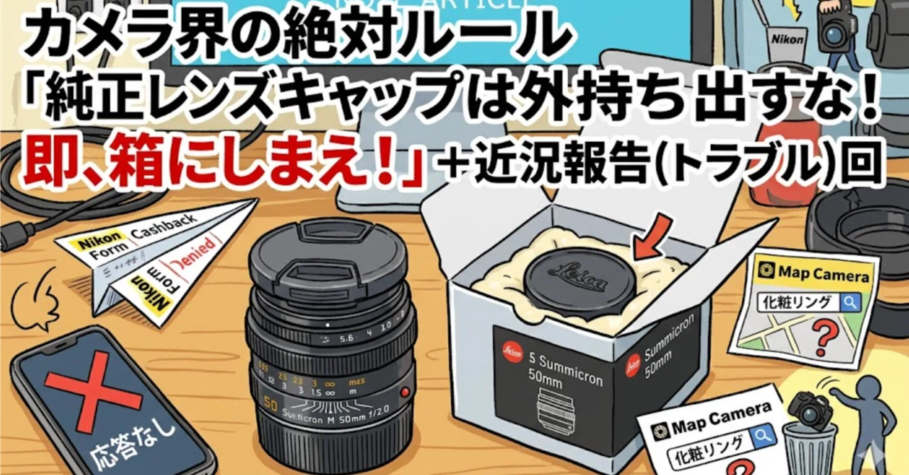 カメラ界の絶対ルール「純正レンズキャップは外に持ち出すな！即、箱に
