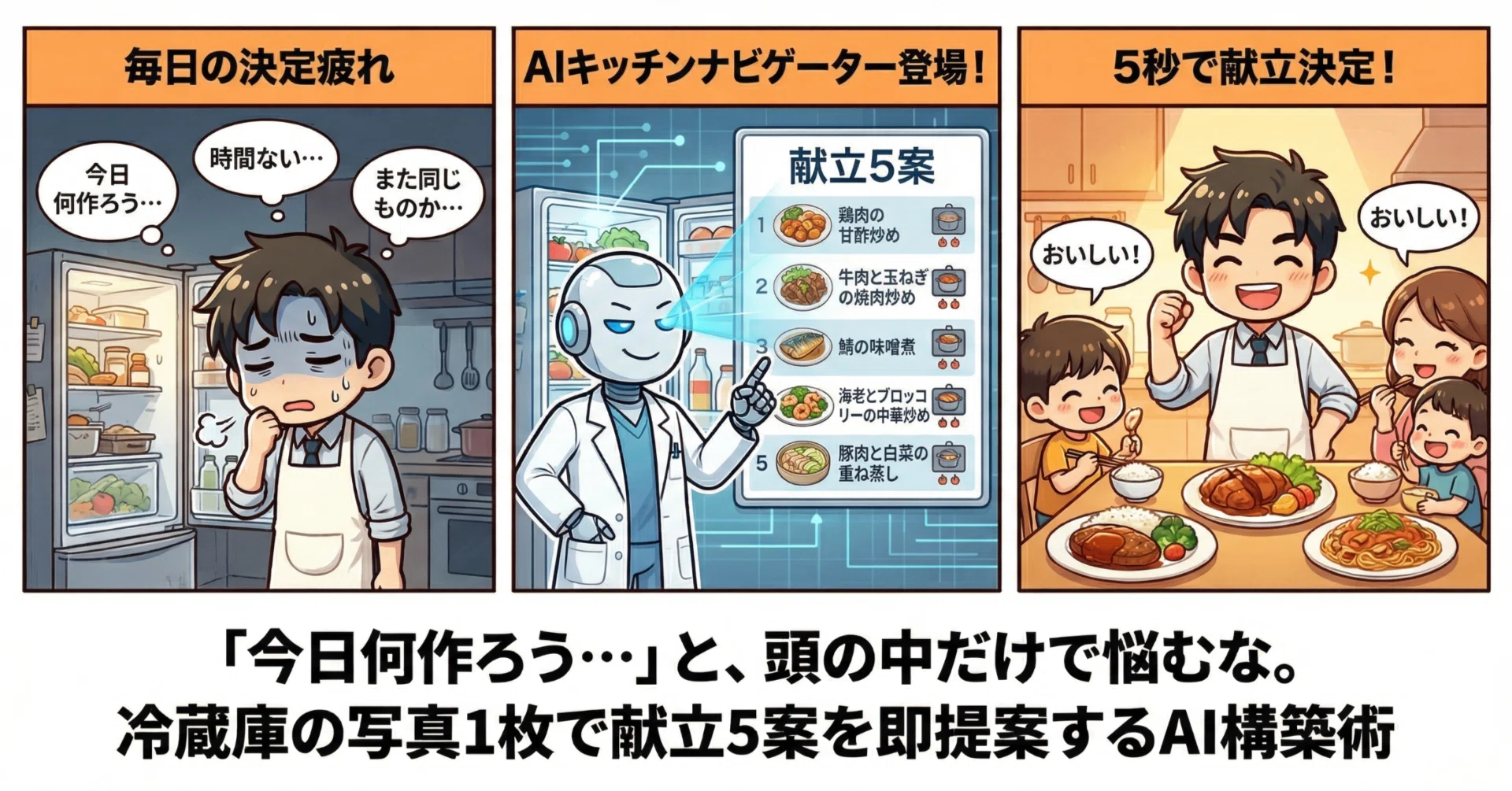 今日何作ろう…』と、頭の中だけで悩むな。AIを『専属献立アドバイザー