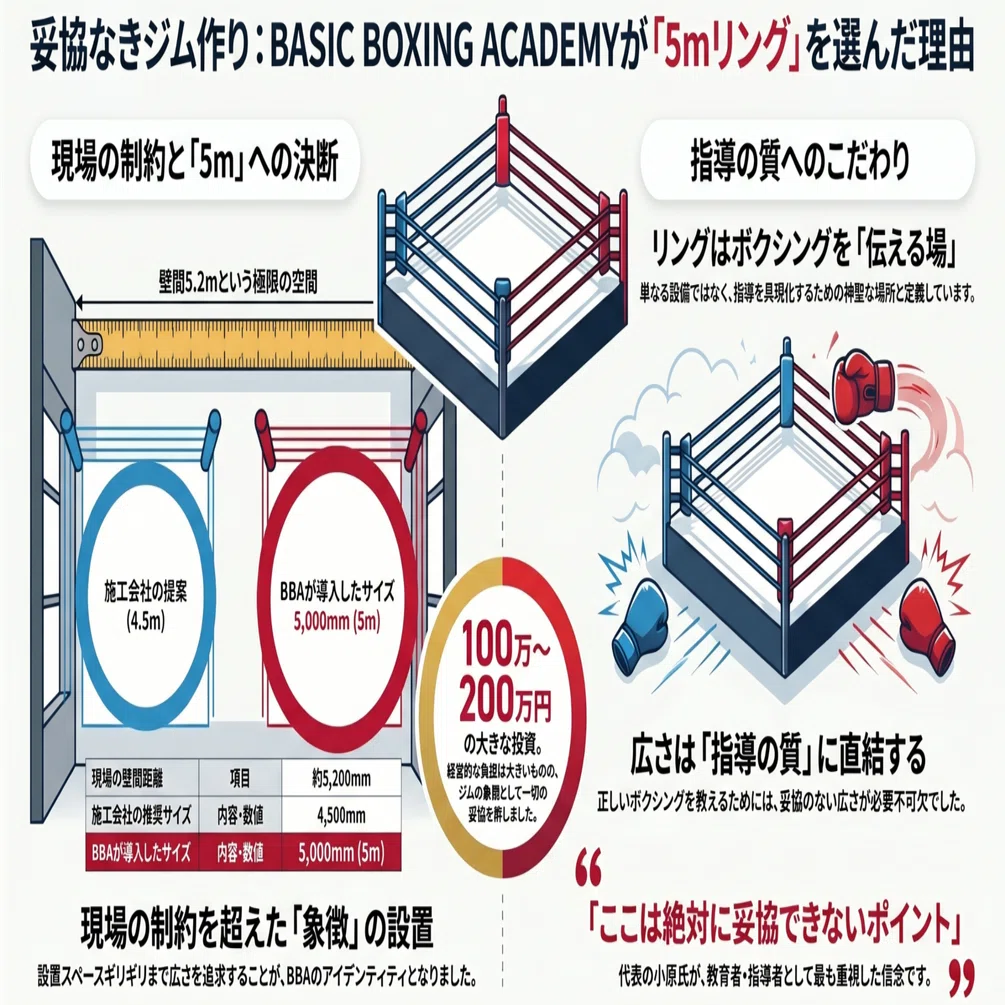 4-2】リングは入るのか問題：妥協なき「5m」へのこだわり【ジム設立へ