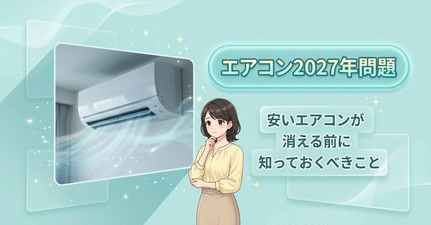 エアコン2027年問題|安いエアコンが消える前に知っておくべきこと エアコン2027年問題|安いエアコンが消える前に知っておくべきこと