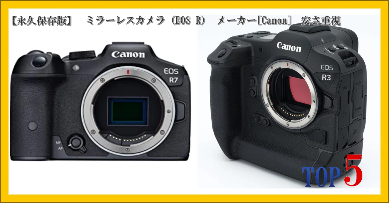永久保存版】 ミラーレスカメラ（EOS R） メーカー[Canon] 安さ重視