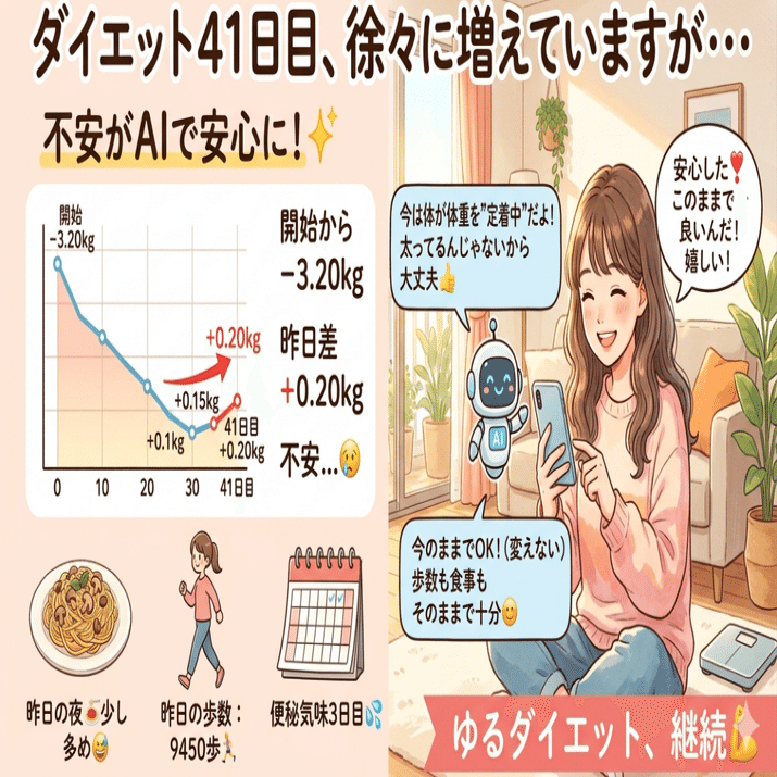ダイエット41日目、徐々に増えていますが・・・｜とこ