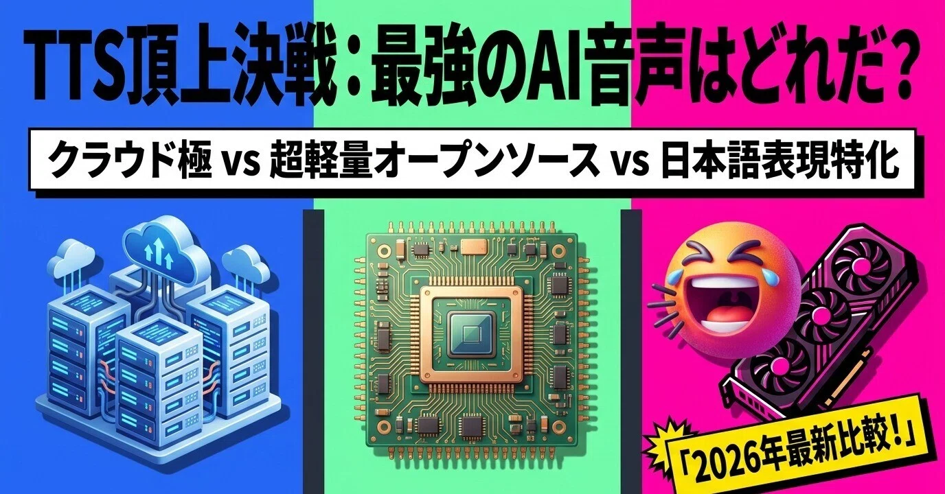 Gemini 3.1 Flash TTS と MOSS-TTS-NanoとIrodori-TTS-500M-v2で 徹底