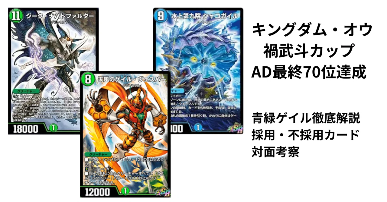 青緑ゲイル】の採用カード、対面考察(デュエプレ35弾AD環境)｜ii yu