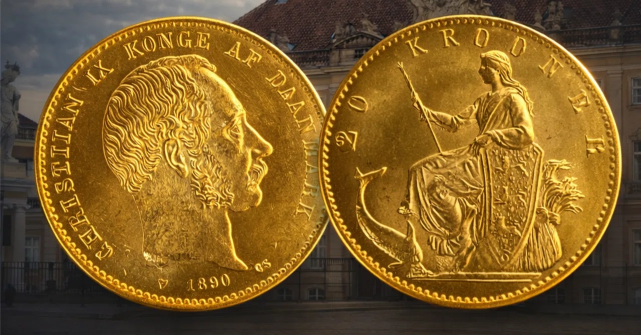 🪙デンマーク王国の誇り クリスチャン9世 20クローネ金貨（1890年）｜丸狐