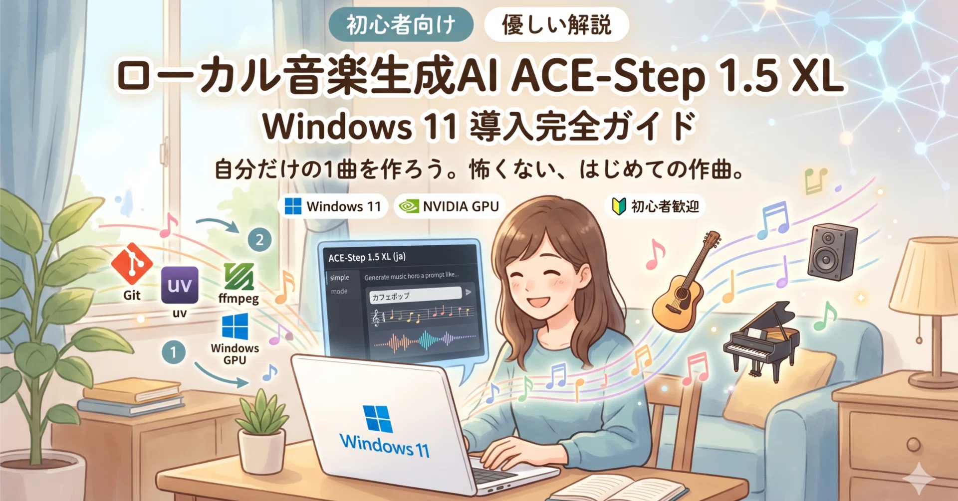 ローカル音楽生成AI「ACE-Step 1.5 XL」をWindowsに導入して、はじめて