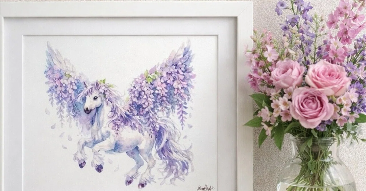🐎 【新作】藤の翼を持つ天馬「Wisteria Pegasus」— 季節を越える幻想