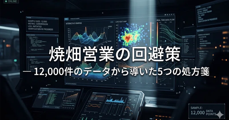 「焼畑営業の回避策 — 12,000件のデータから導いた5つの処方箋」