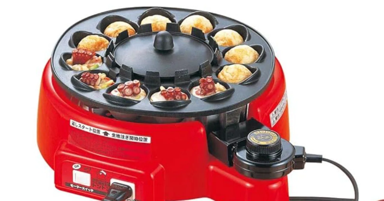 中古品)MT.CEDAR 自動返し式たこ焼き器 たこ焼き工場トントン KS-2614 