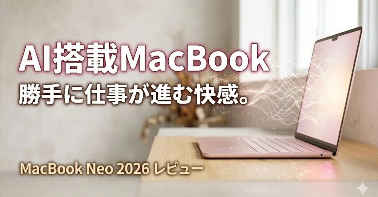 AI時代の新常識。2026年最新MacBook Neo A18 Proが、あなたの